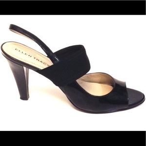 Ellen Tracy Jazz Patent Leather Peep Toe Heels